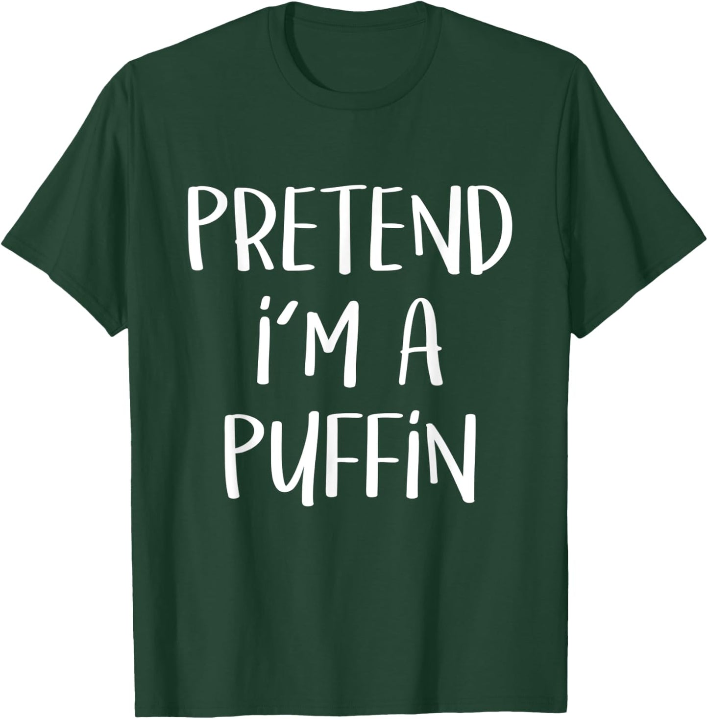 Pretend I'm A Puffin Bird Costume Funny Halloween Party T-Shirt - T-Shirt | Forest