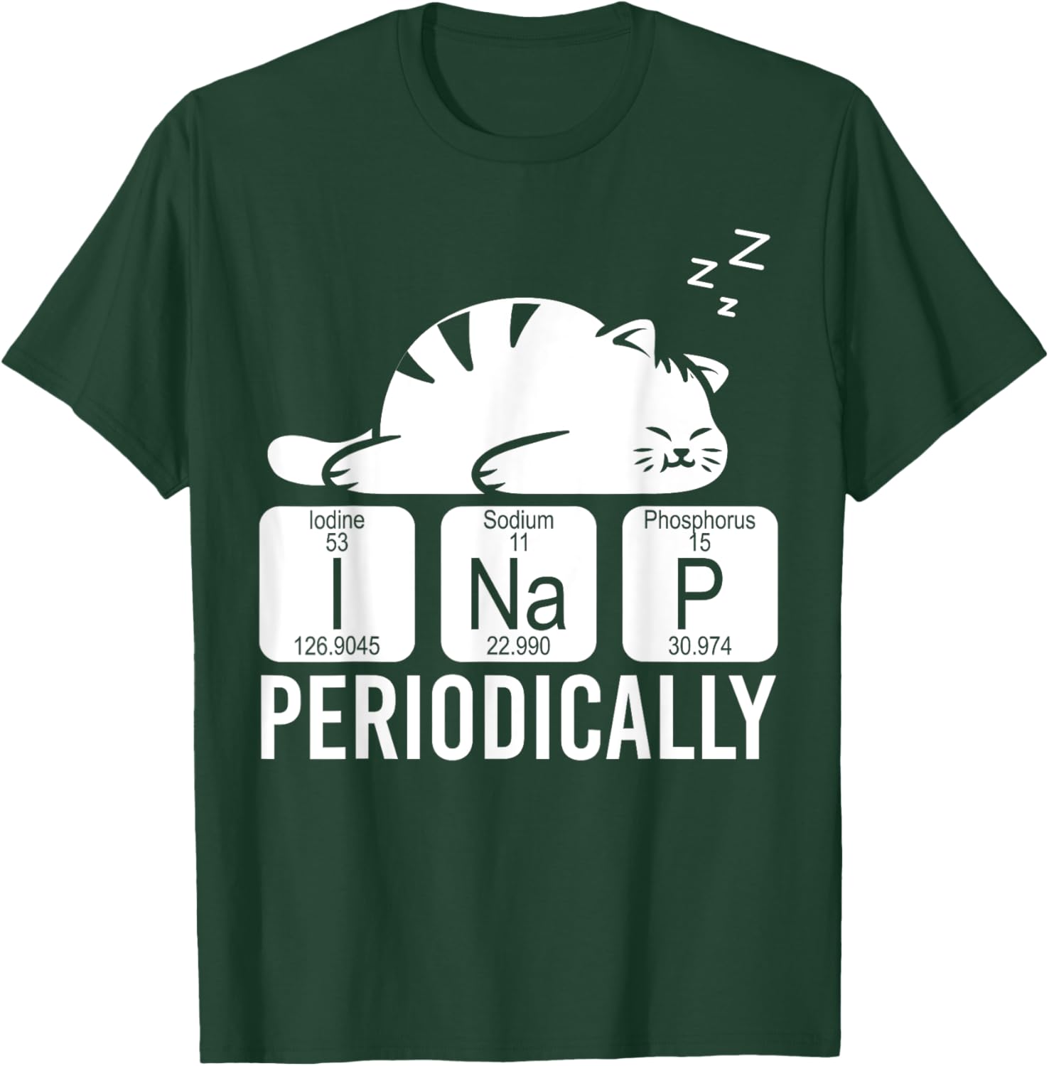 Cute Animal Periodic Table Funny Chemist Gift Cat Chemistry Men Women Girls Kids T-Shirt - T-Shirt | Forest
