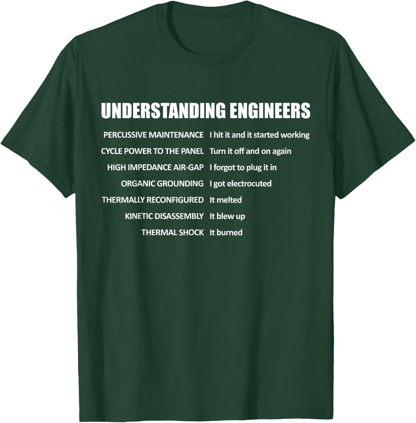 Understanding engineers percussive maintenance T-Shirt - T-Shirt | Forest