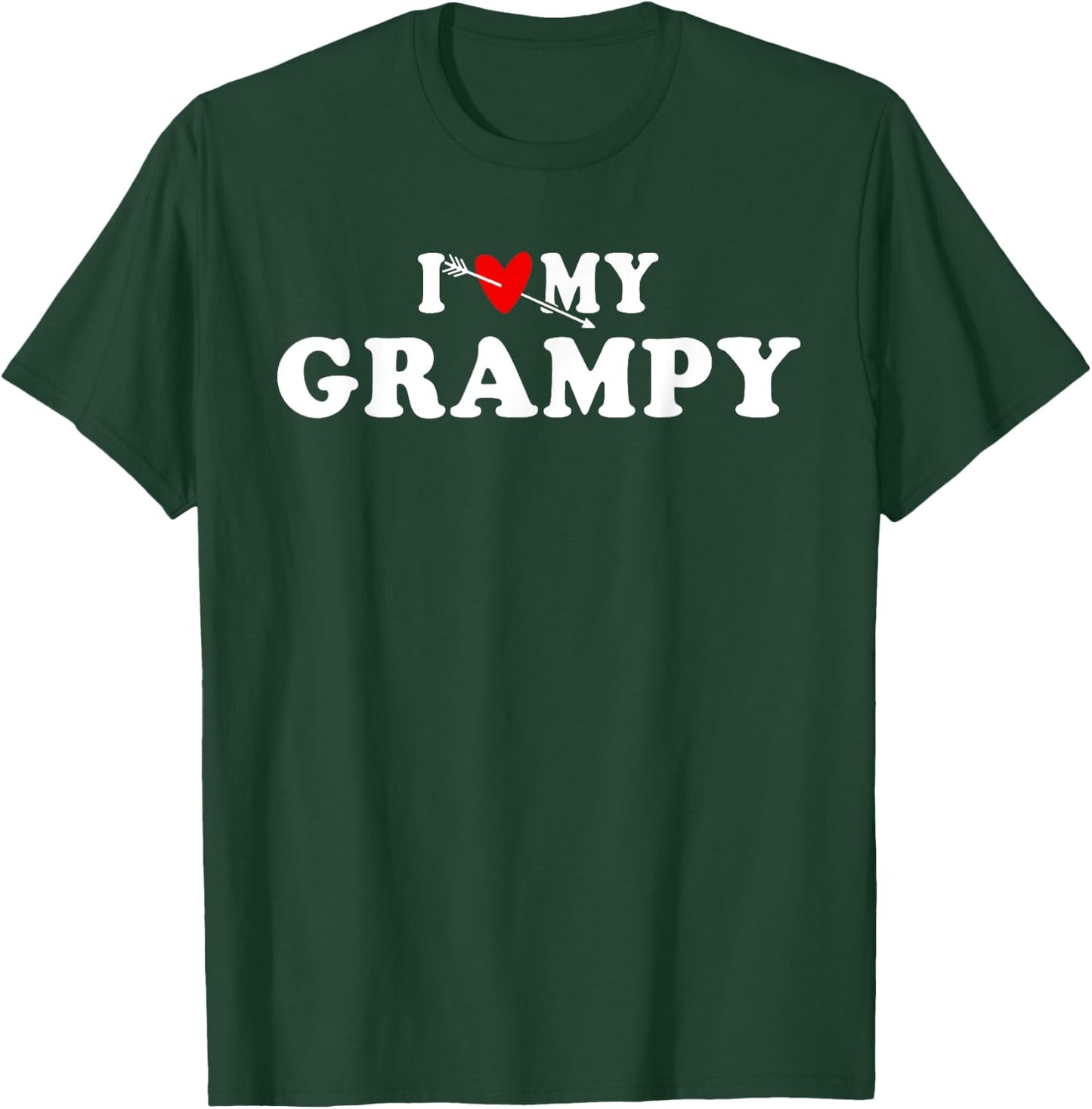 I Love My Grampy heart Wear for Granddaughter Grandson kids T-Shirt - T-Shirt | Forest