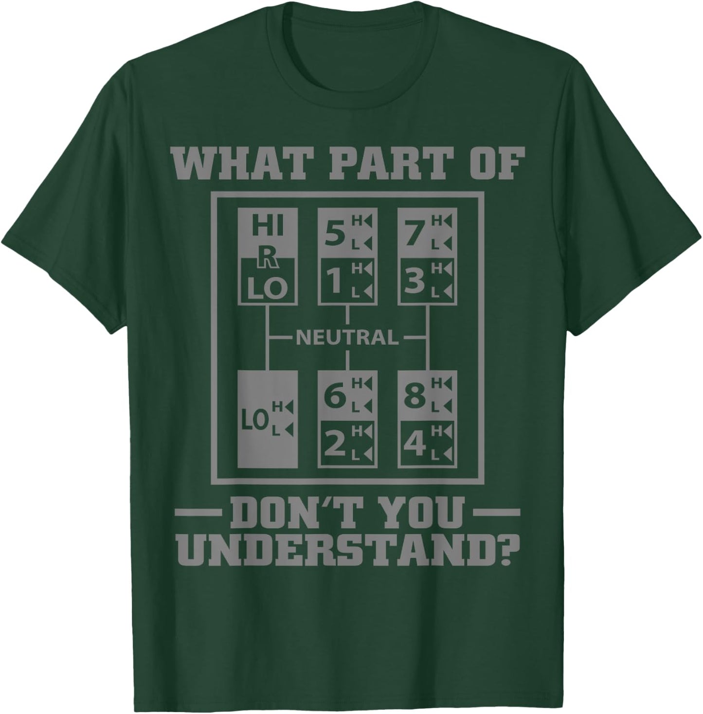 Funny Trucker Design Big Rig Trucker Truck Driver T-Shirt - T-Shirt | Forest