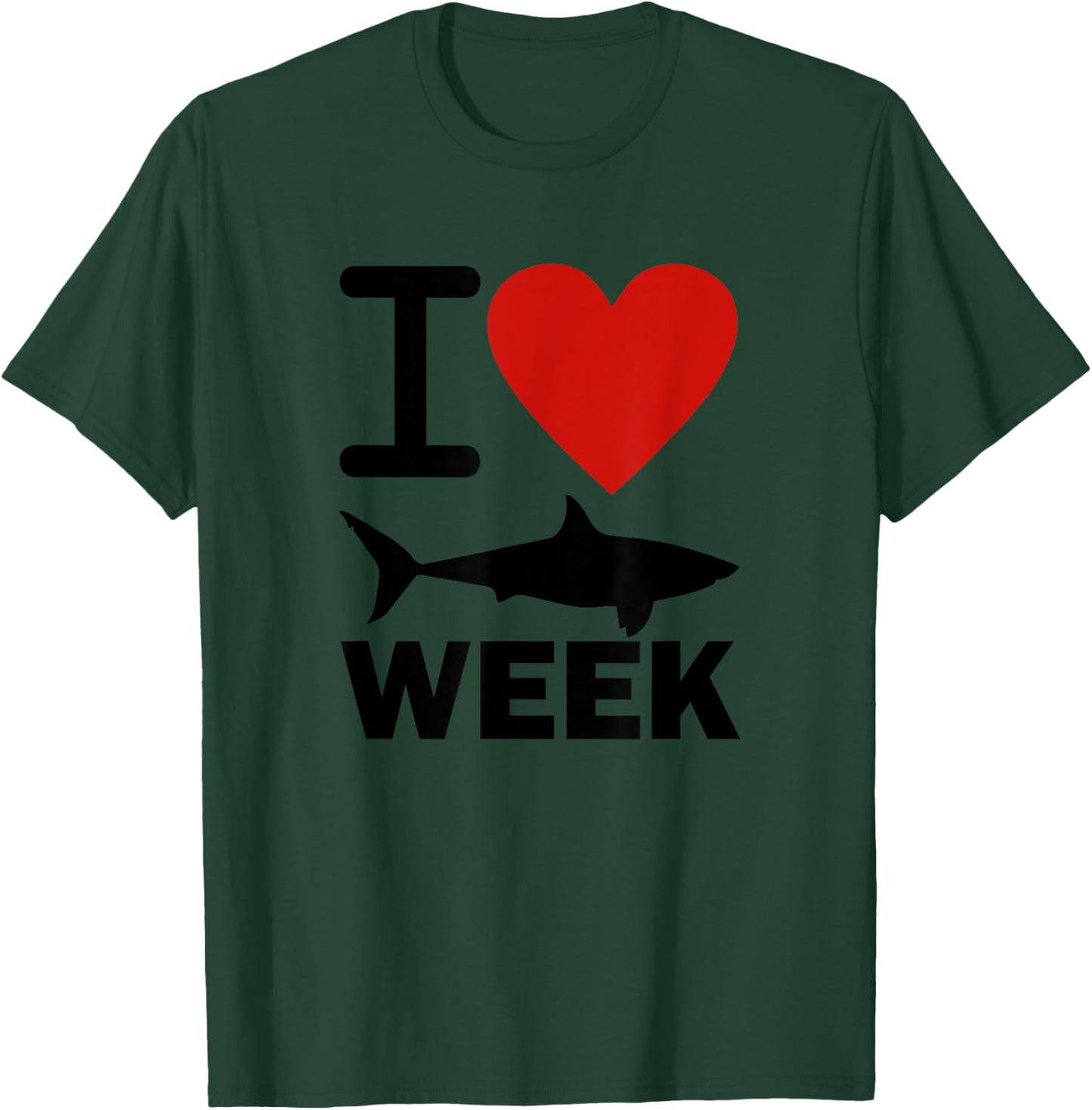 Week of Shark Heart Funny Sharks Shirt Great Discovery Time T-Shirt - T-Shirt | Forest