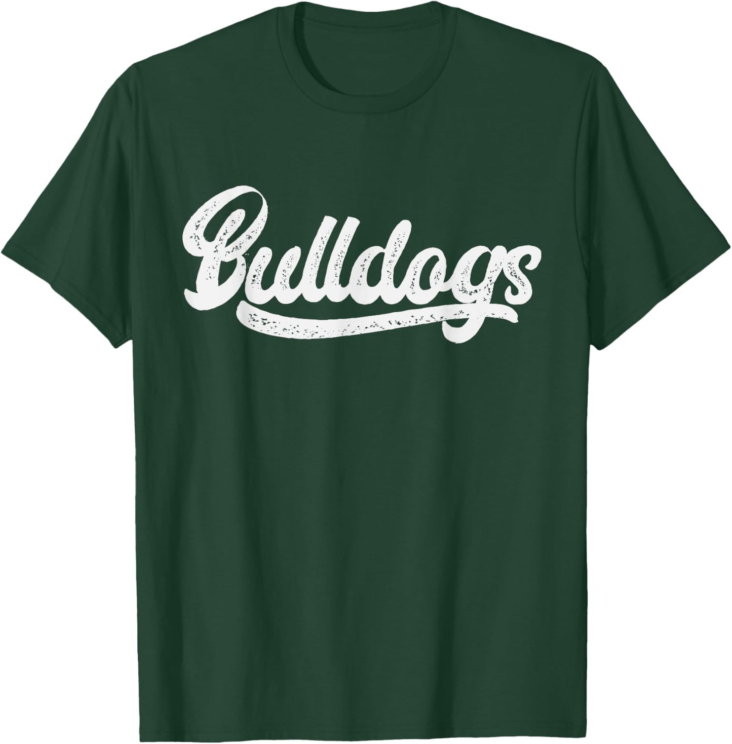 Bulldogs School Sports Fan Team Spirit Vintage Retro T-Shirt - T-Shirt | Forest
