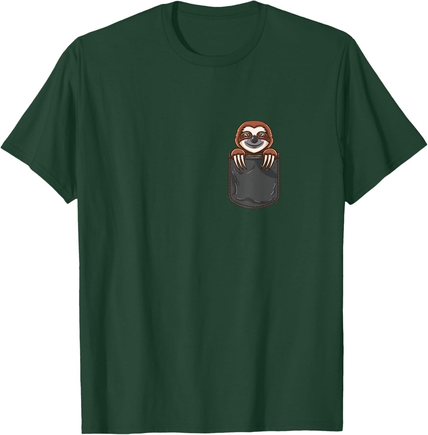Sloth In Pocket T-Shirt - T-Shirt | Forest