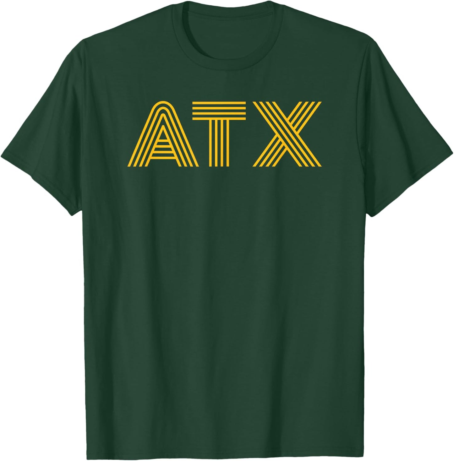 ATX / Austin TX Retro Design In Sunshine Yellow T-Shirt - T-Shirt | Forest