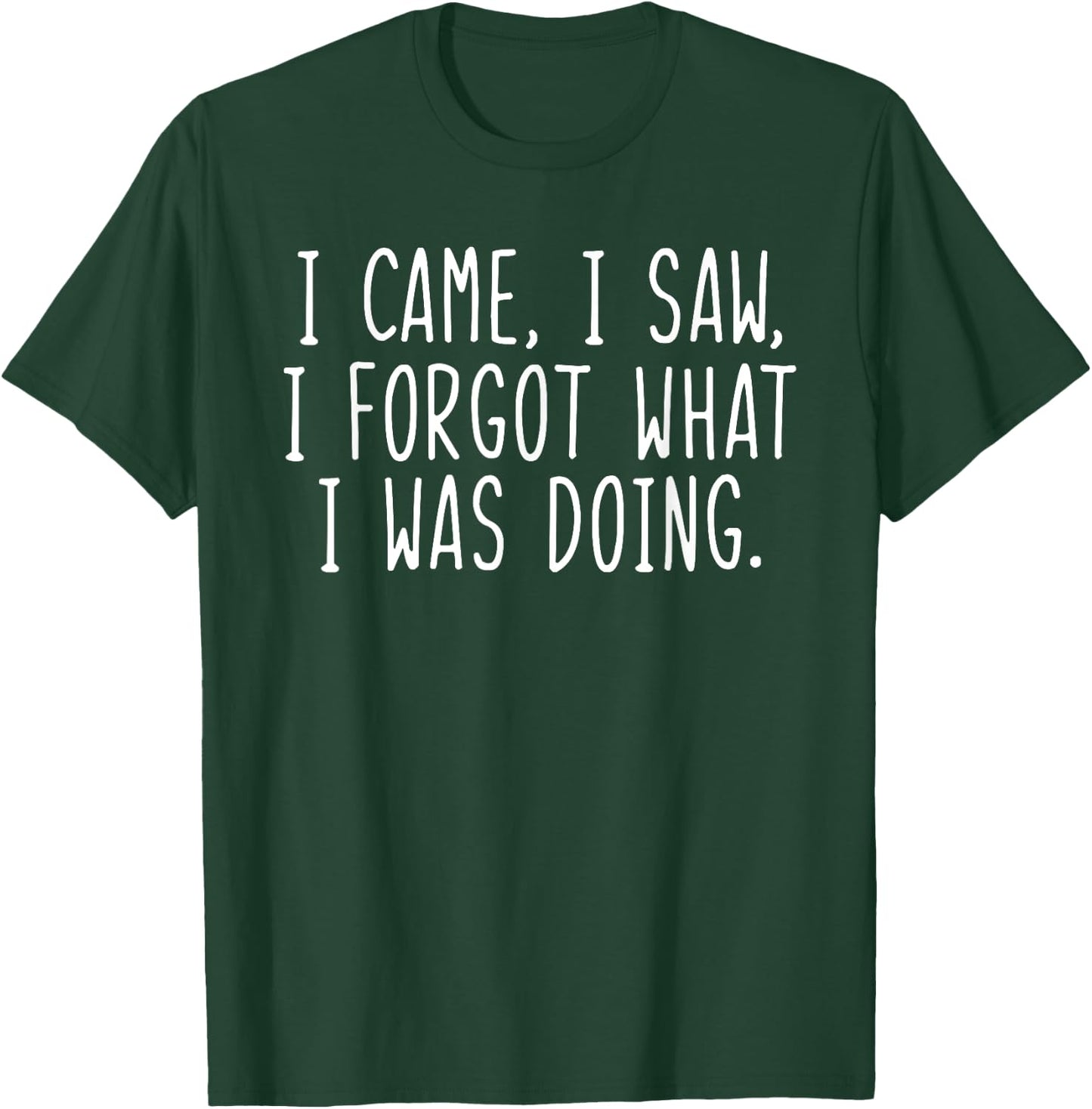I Came I Saw I Forgot What I Was Doing Funny Saying T-Shirt - T-Shirt | Forest