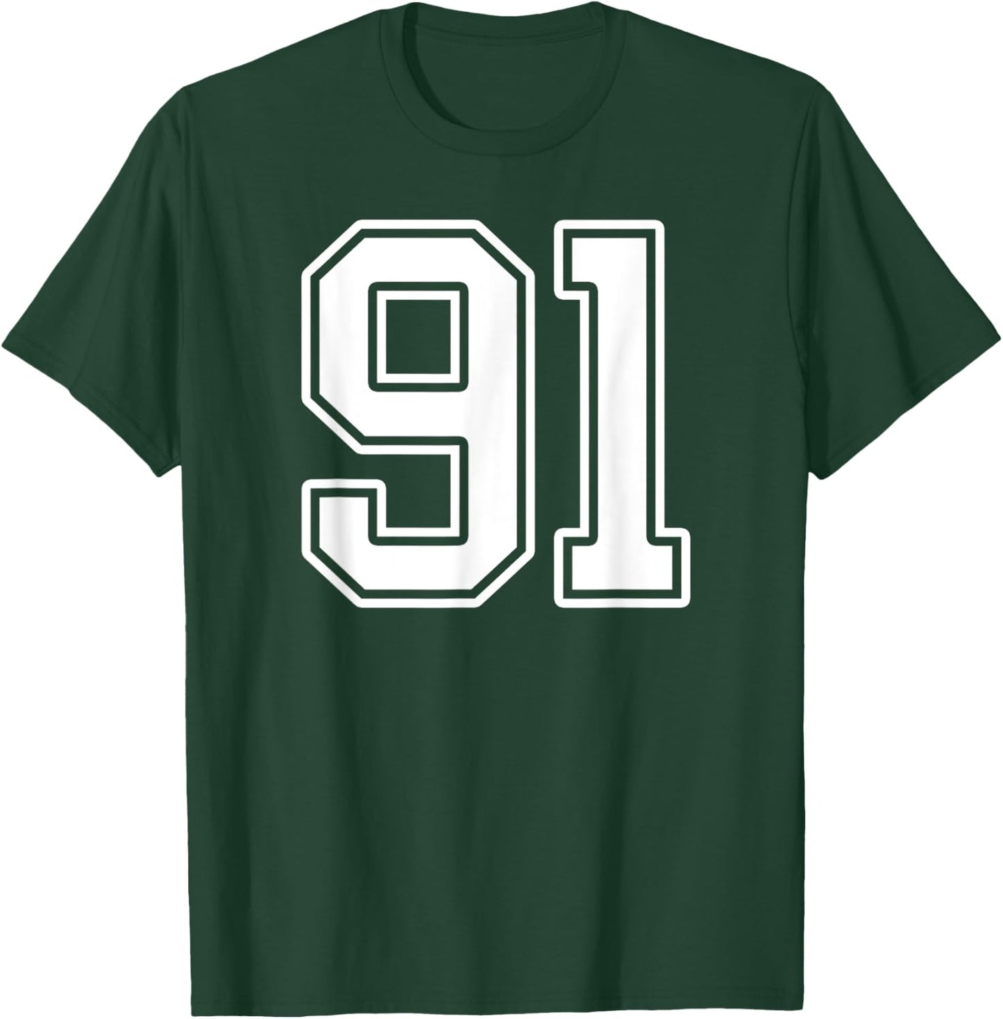 Number 91 Fan Player Jersey Style #91 Men Women Kids T-Shirt - T-Shirt | Forest