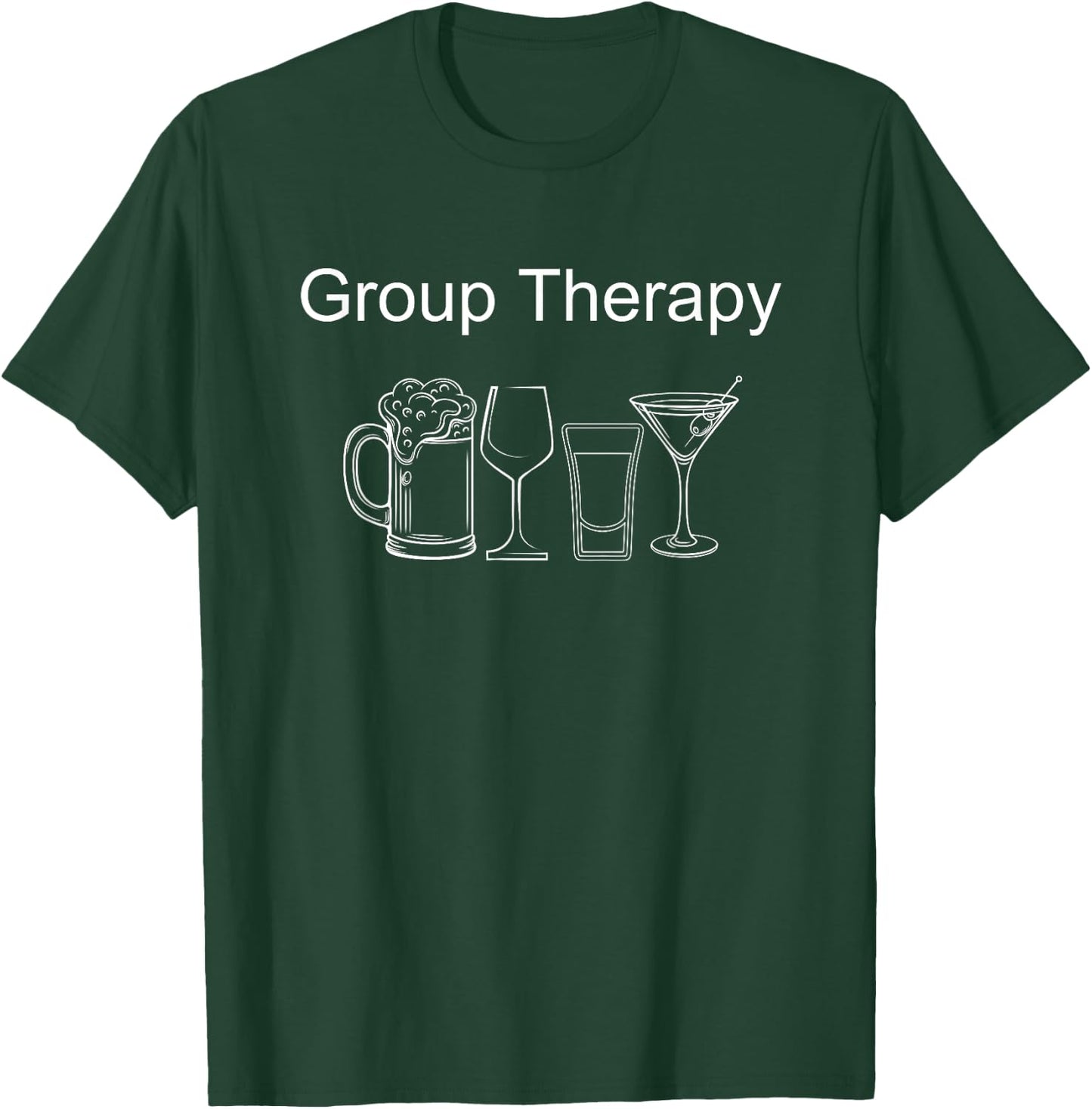 Funny Group Therapy for Beer and Wine Drinkers T-Shirt - T-Shirt | Forest