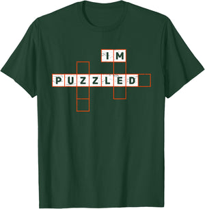 I'm Puzzled Crossword Puzzle Solve Number Squares Vocabulary T-Shirt - T-Shirt | Forest