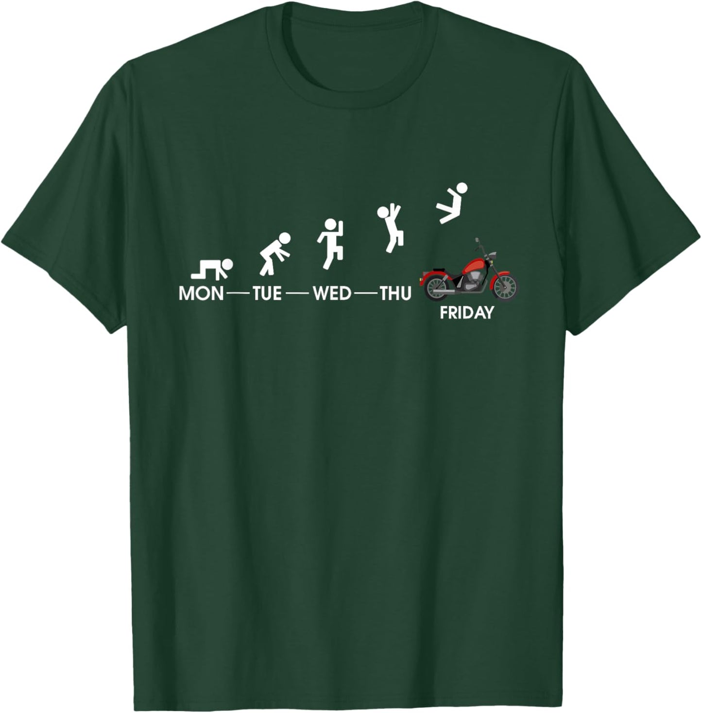 Funny Biker Outfit Black Motorcycle-Themed , Small, Classic Fit, Short Sleeve T-Shirt - T-Shirt | Forest