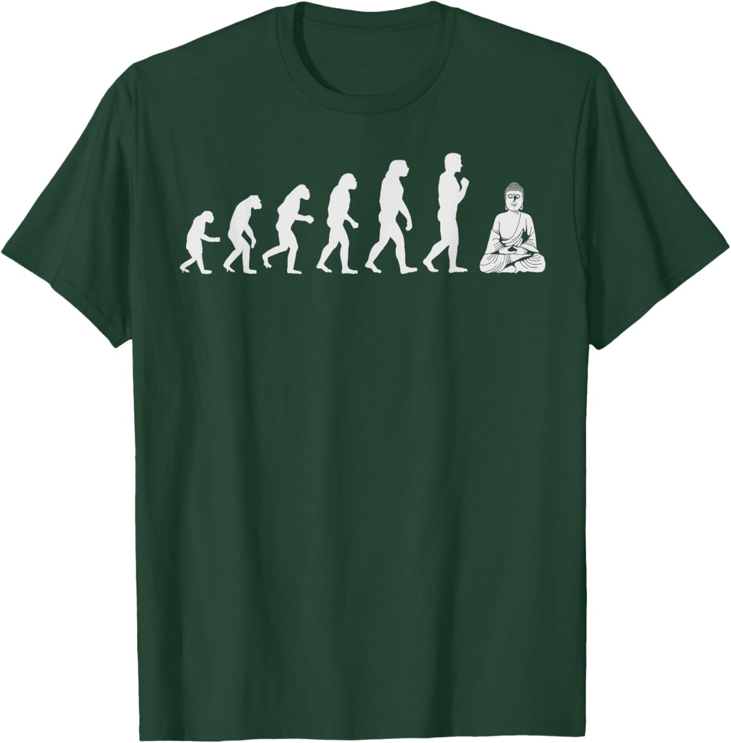 Buddha Evolution | Spiritual Buddhist Development Gift T-Shirt - T-Shirt | Forest
