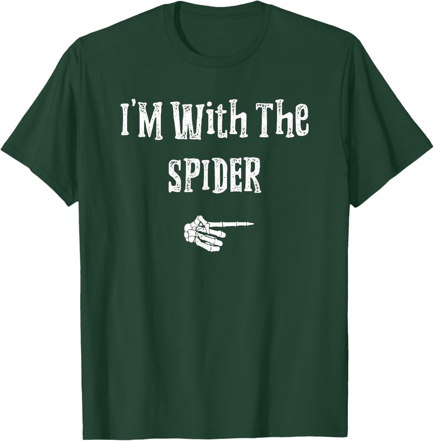 I'm With Spider Halloween Costume Funny Couples Matching T-Shirt - T-Shirt | Forest