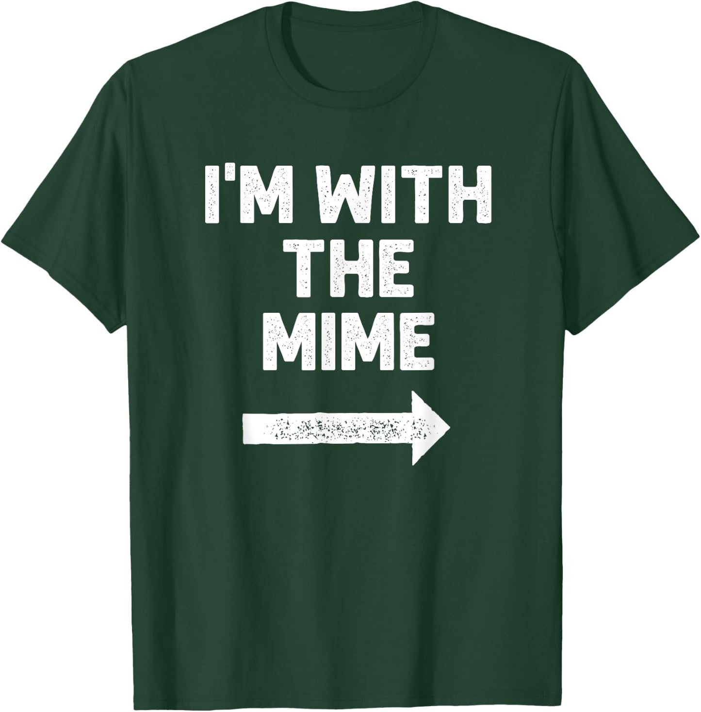 Funny I'm with The Mime Easy Couples Halloween Costume T-Shirt - T-Shirt | Forest