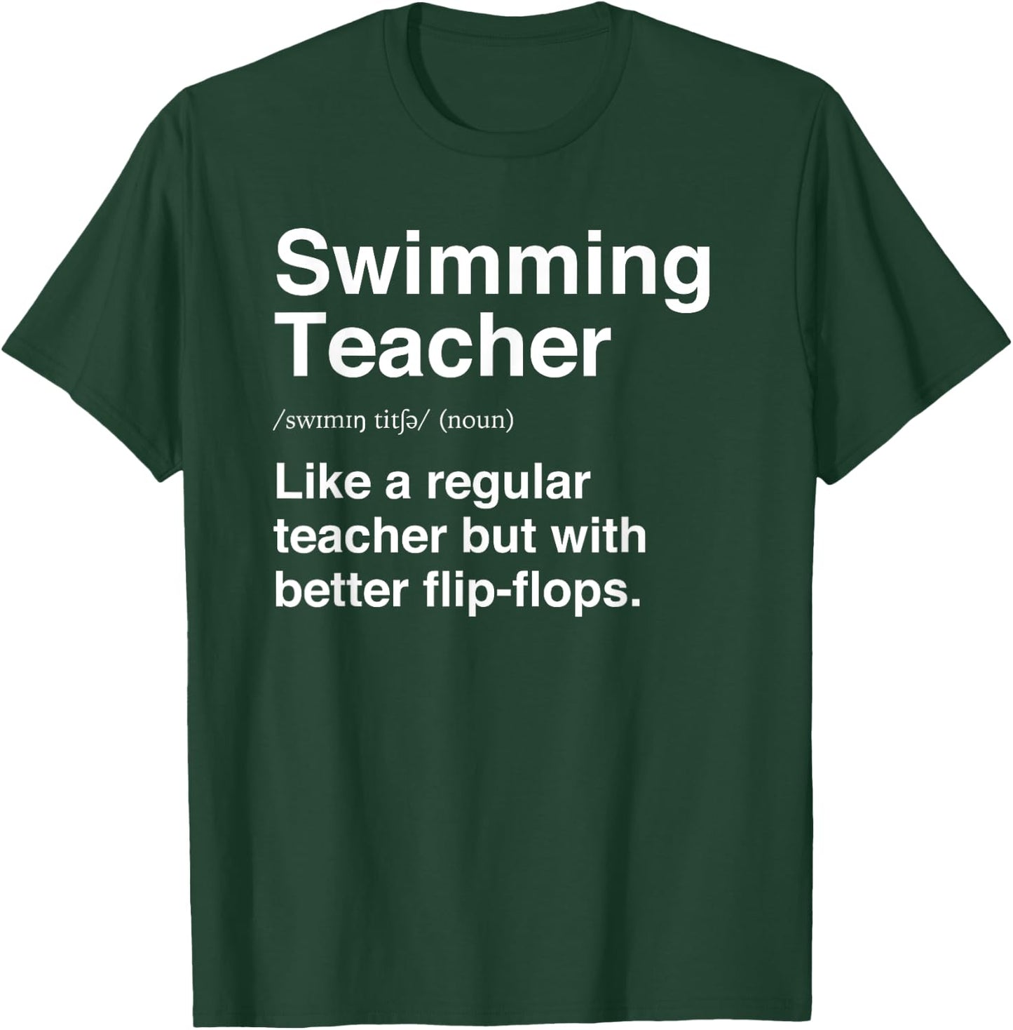 Swimming Teacher Funny Definition Swim Trainer Coach Women T-Shirt - T-Shirt | Forest