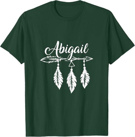 Feather Name Abigail Dreamcatcher Feathers Truth Spiritual T-Shirt - T-Shirt | Forest