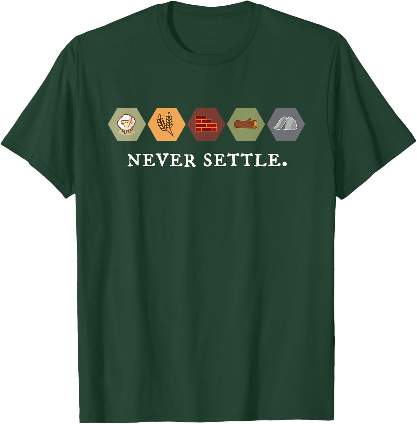 Never Settle Board Games Shirt T-Shirt - T-Shirt | Forest