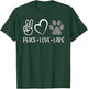 Peace Love Silver Labs Labrador Lab Mom Valentine's Day T-Shirt - T-Shirt | Forest