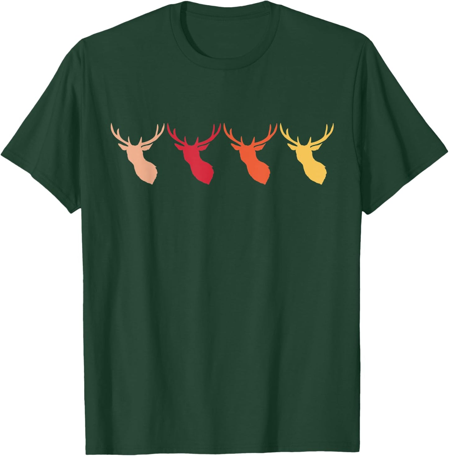 Vintage Deer Retro Deer Silhouette Cute Deer 80s 90s Style T-Shirt - T-Shirt | Forest