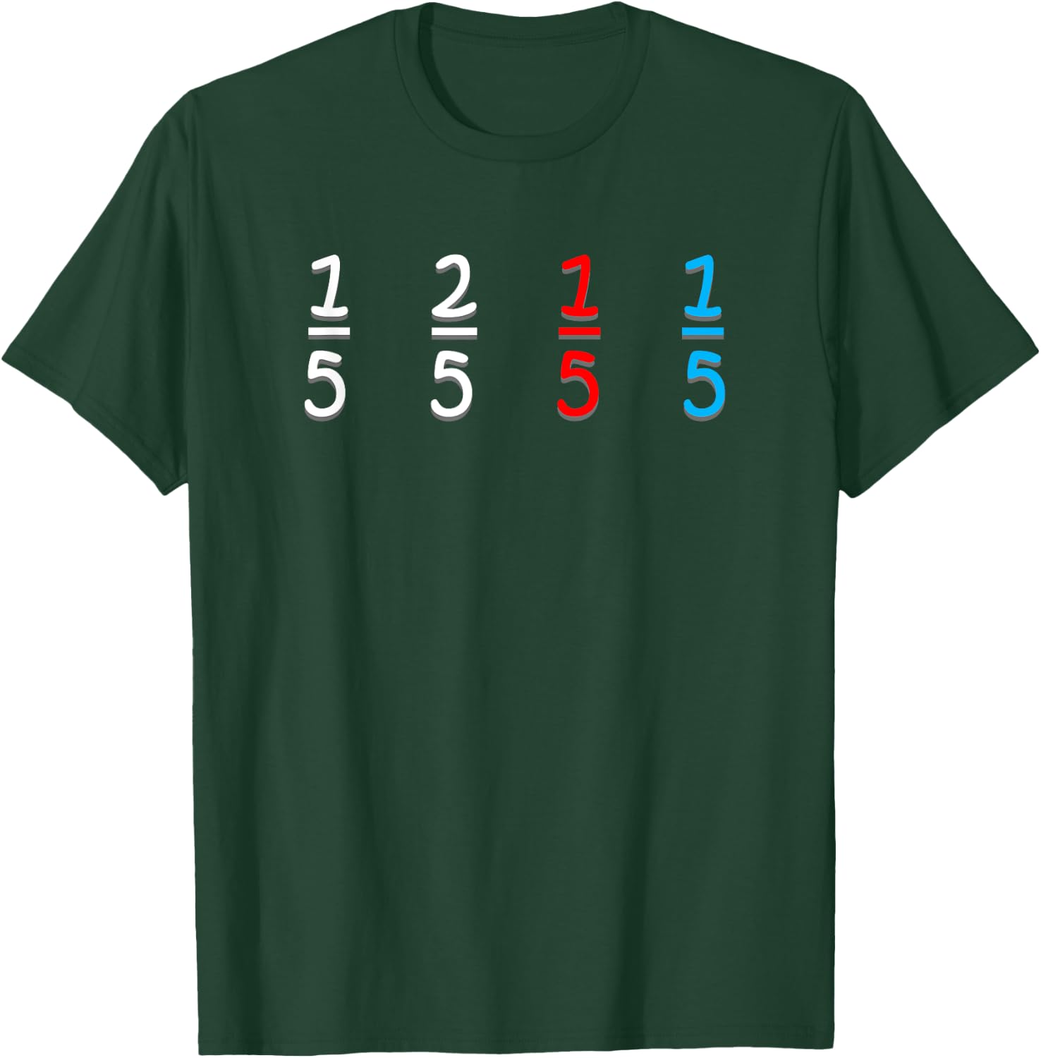 Funny Math Fraction Humor Mathematicians T-Shirt - T-Shirt | Forest