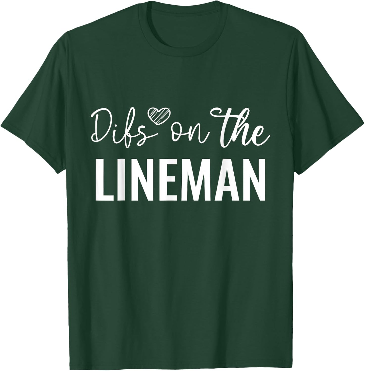 Funny sarcastic Dibs on the Lineman Electrician T-Shirt - T-Shirt | Forest