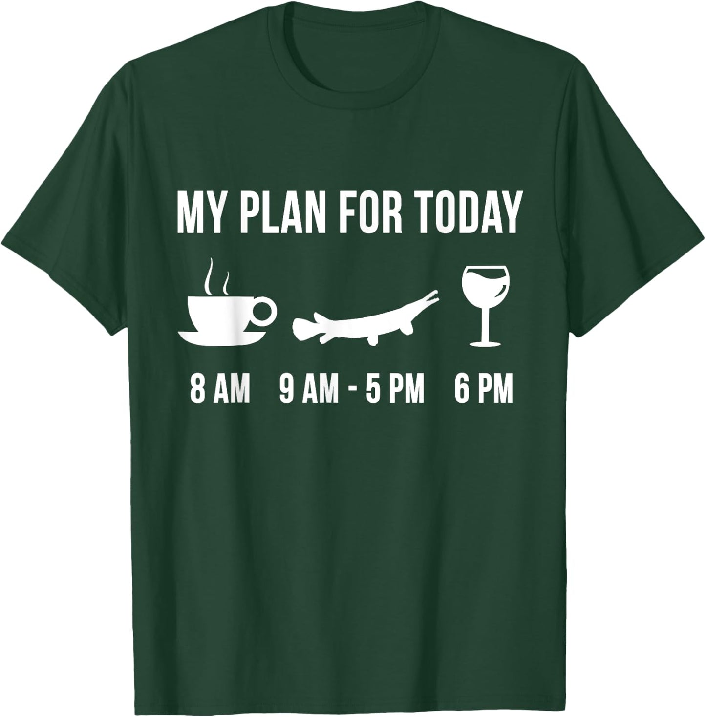 Funny Fishing Alligator Gar Fish Angler My Plan For Today T-Shirt - T-Shirt | Forest