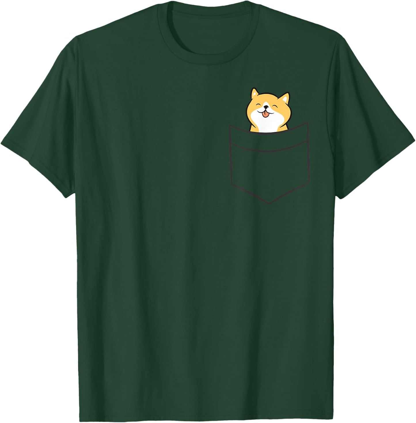 Shiba Inu In a Pocket Cute Pocket Shiba Inu T-Shirt - T-Shirt | Forest