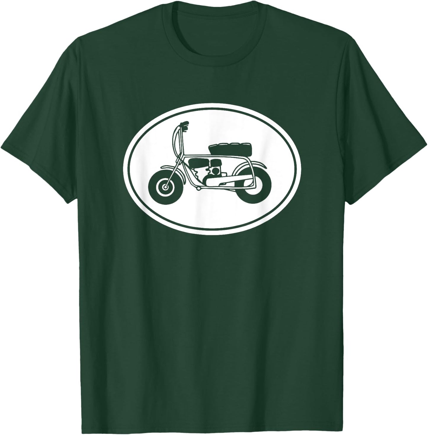 Vintage Mini Bike, Minibike Graphic T-Shirt - T-Shirt | Forest