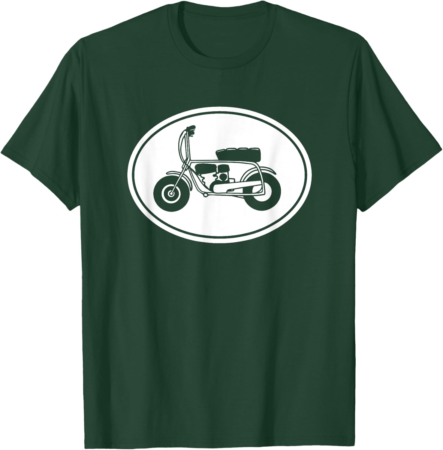 Vintage Mini Bike, Minibike Graphic T-Shirt - T-Shirt | Forest