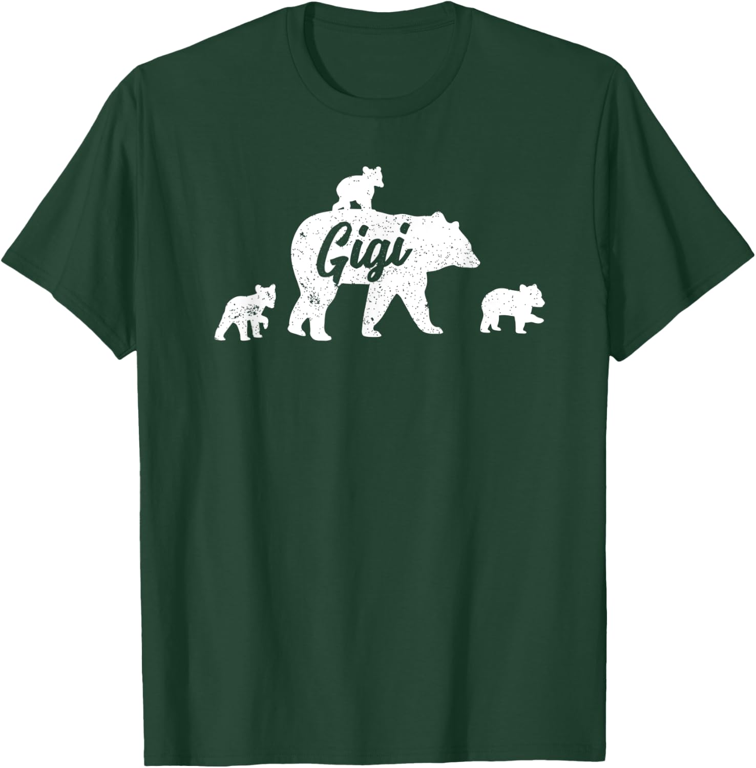 Vintage Gigi Grandma Bear with 3 Cub Mother's Day T-Shirt - T-Shirt | Forest