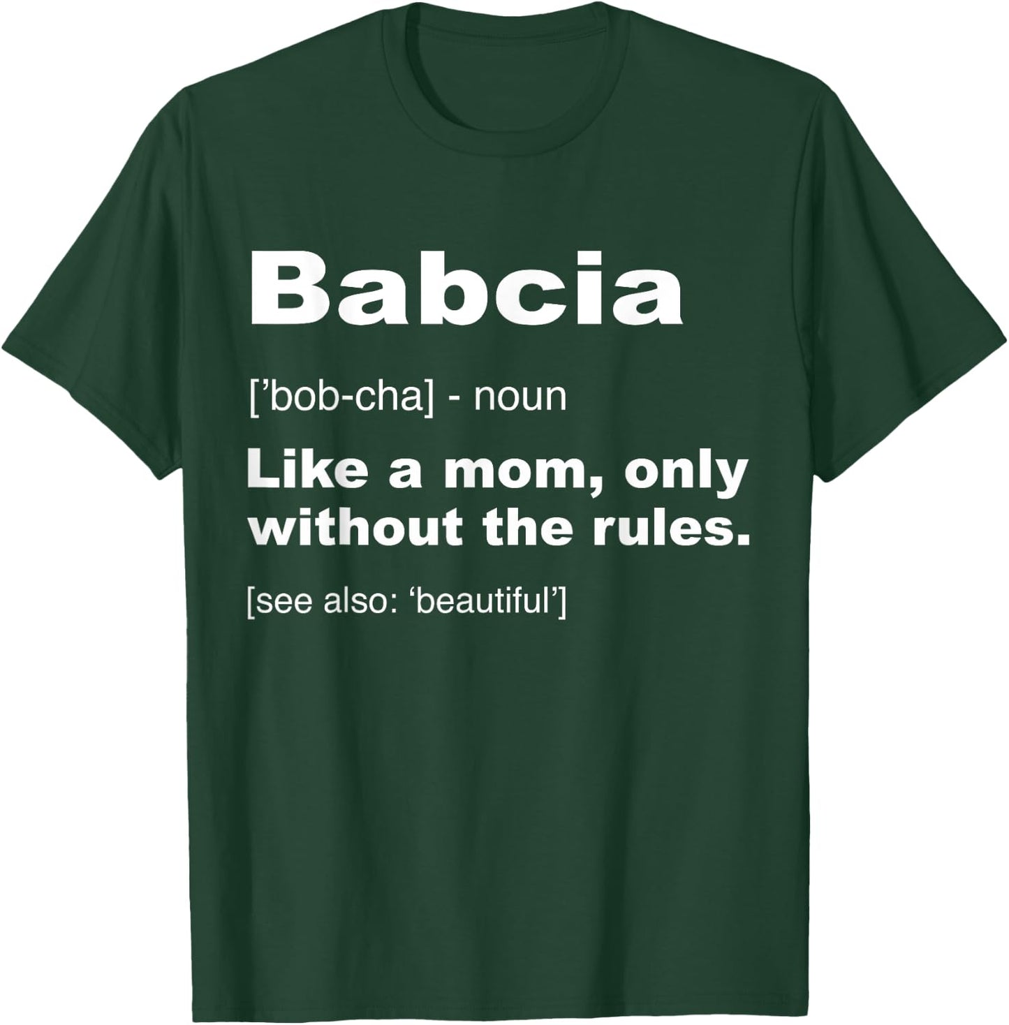 Definition Of Babcia Shirt Funny Polish Grandma Gifts T-Shirt - T-Shirt | Forest