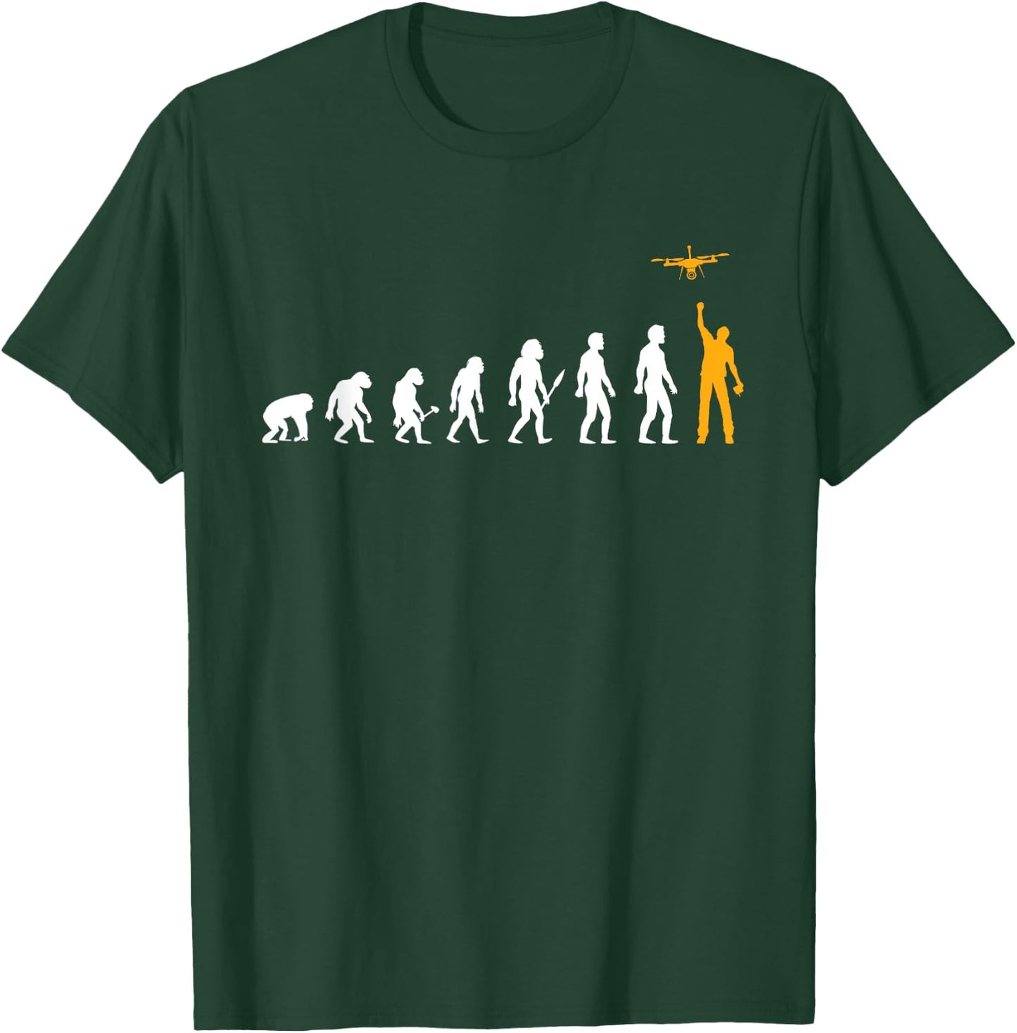Quadcopter Drone Evolution - FAA Certified Drone Pilot RC T-Shirt - T-Shirt | Forest