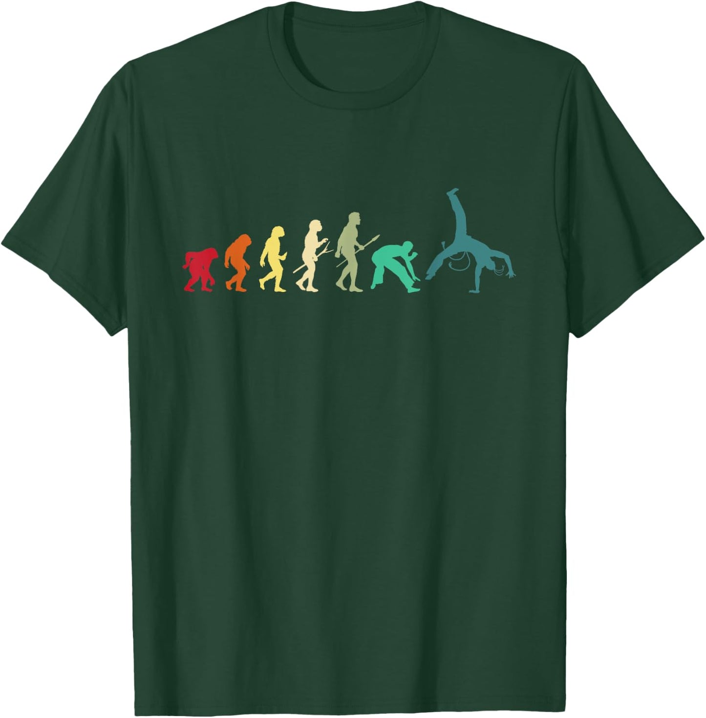 Evolution Of Capoeira - Brazilian Martial Arts Kickboxing T-Shirt - T-Shirt | Forest