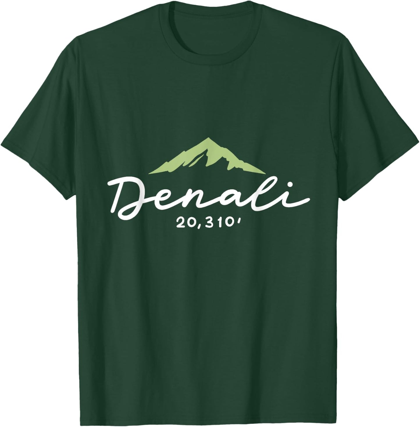Denali Mountain Peak Elevation National Park Men Women Kids T-Shirt - T-Shirt | Forest