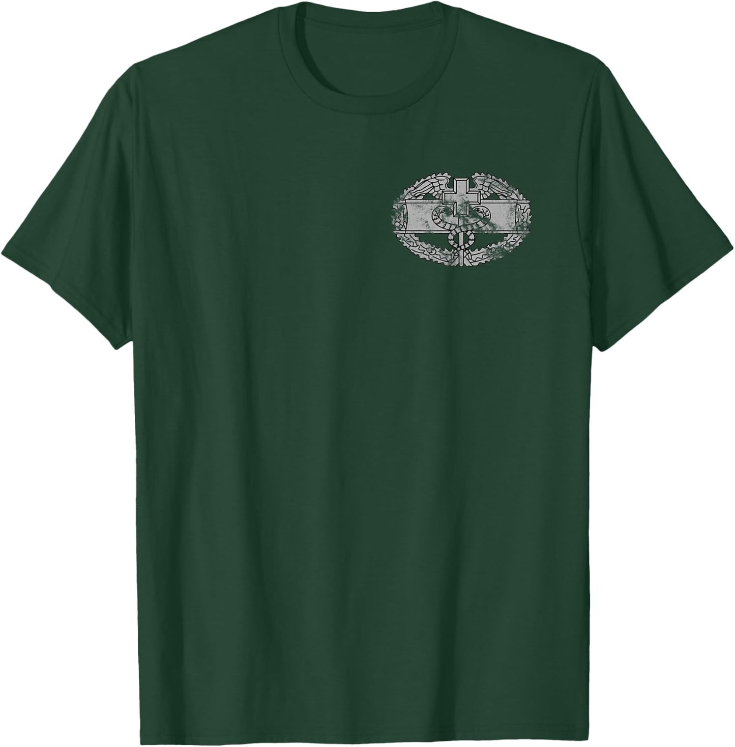 US Army Combat Medical Badge (CMB) - 68W Distressed Vintage T-Shirt - T-Shirt | Forest