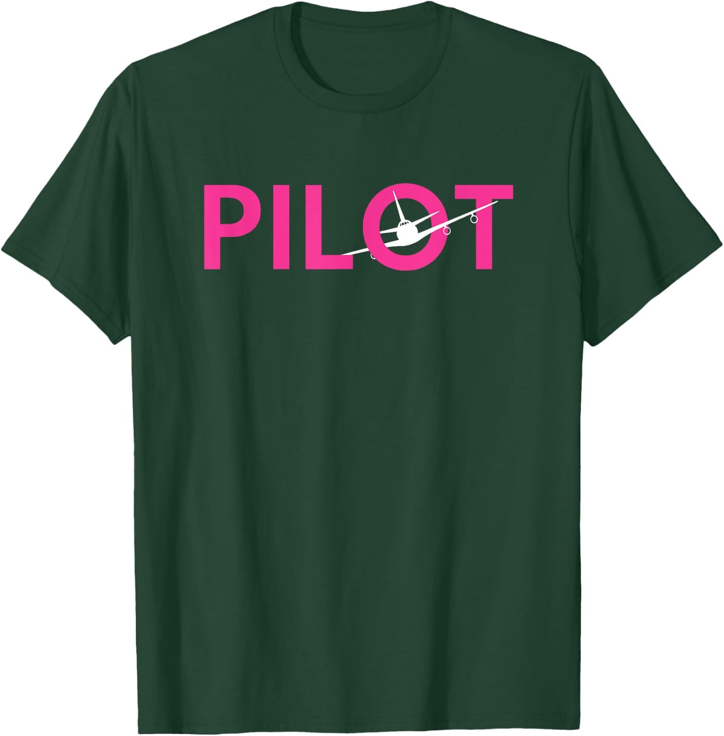 Female Pilot Aviation T-Shirt - T-Shirt | Forest