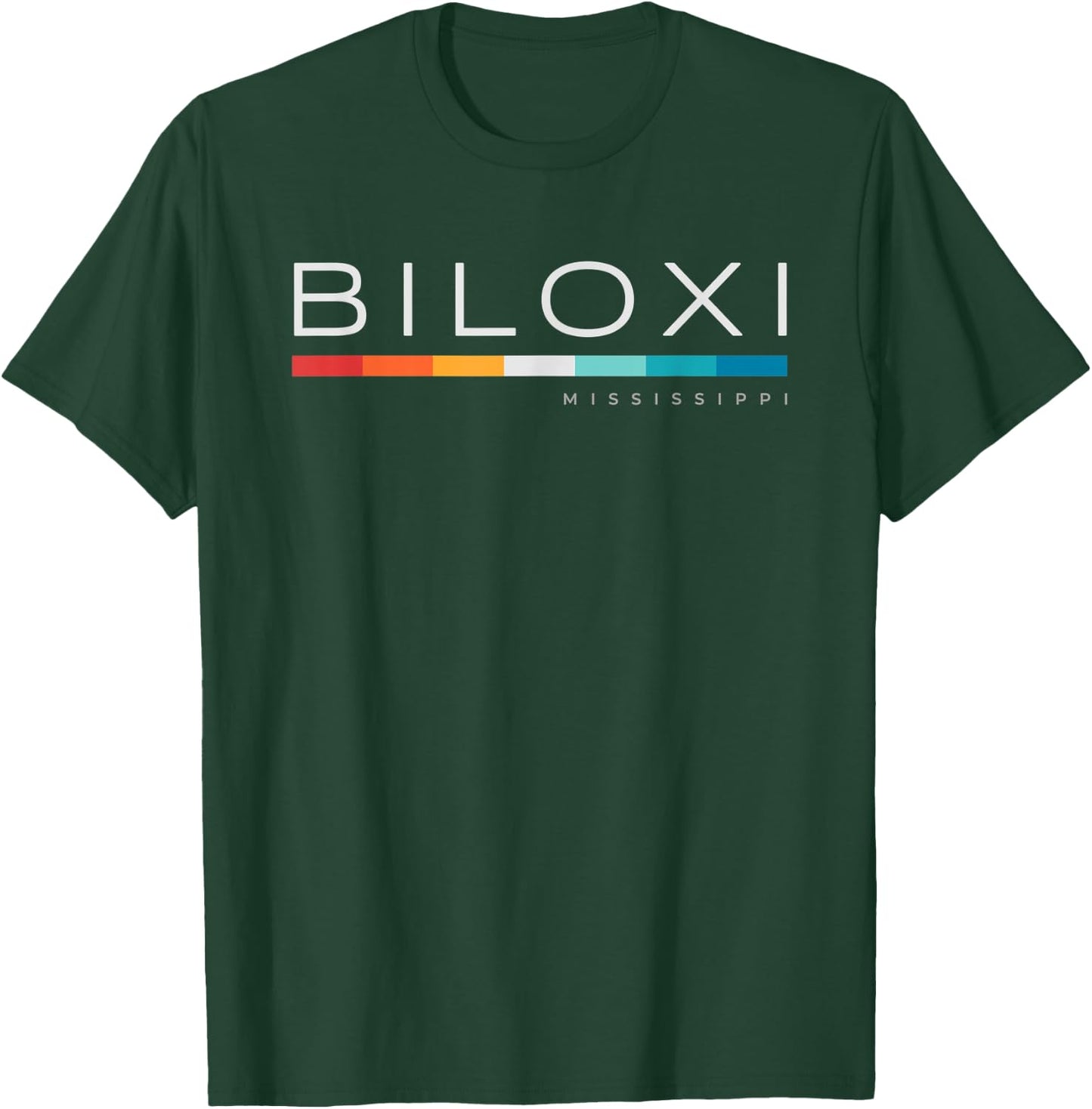 Biloxi MS Mississippi Retro Design T-Shirt - T-Shirt | Forest