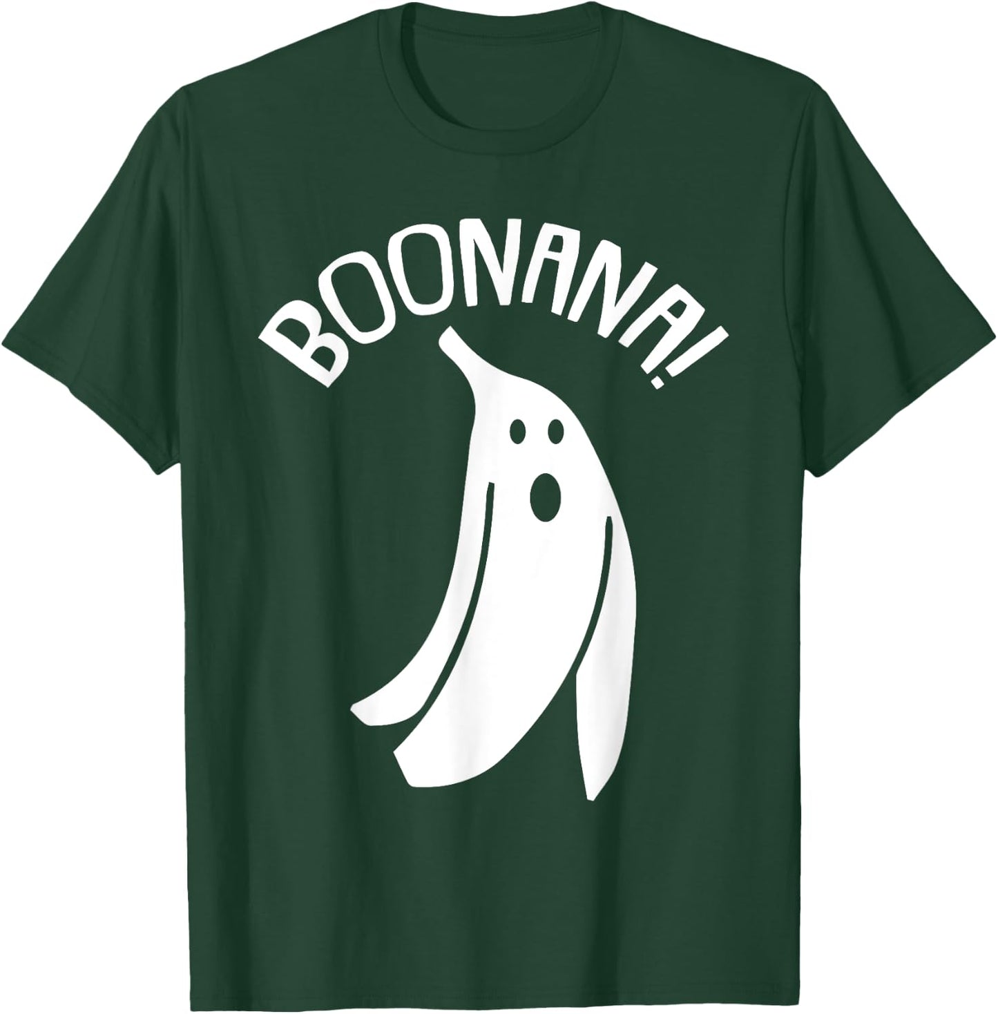 Boo-nana Lazy Halloween Costume Funny Ghost Banana Pun T-Shirt - T-Shirt | Forest