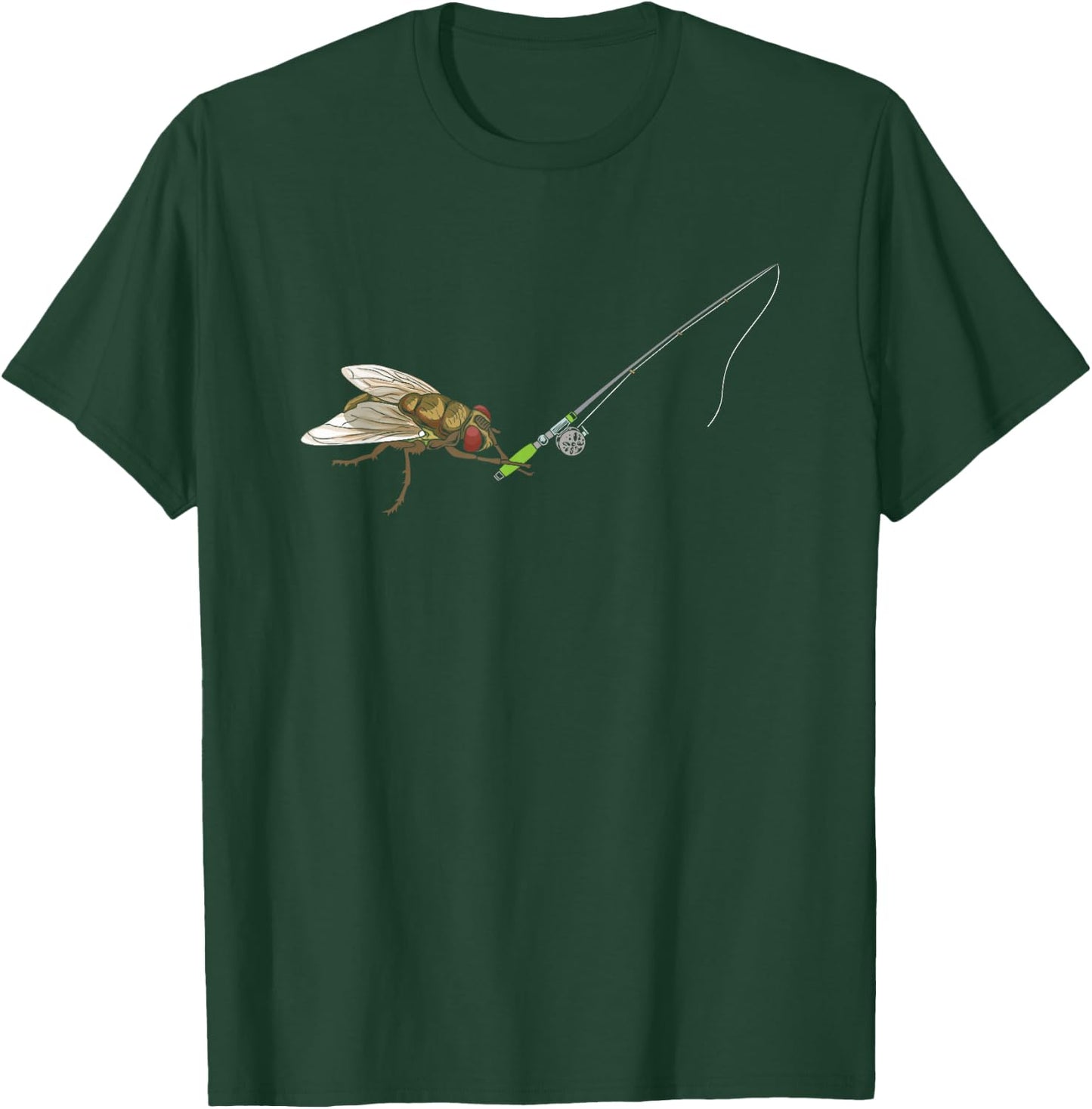 Fly Fishing Sportfishing Angling Angler Funny Joke Pun T-Shirt - T-Shirt | Forest