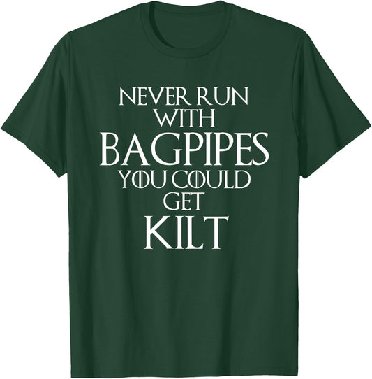 Funny Scottish Bagpipe Kilt Scotland Pride T-Shirt - T-Shirt | Forest