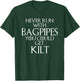 Funny Scottish Bagpipe Kilt Scotland Pride T-Shirt - T-Shirt | Forest