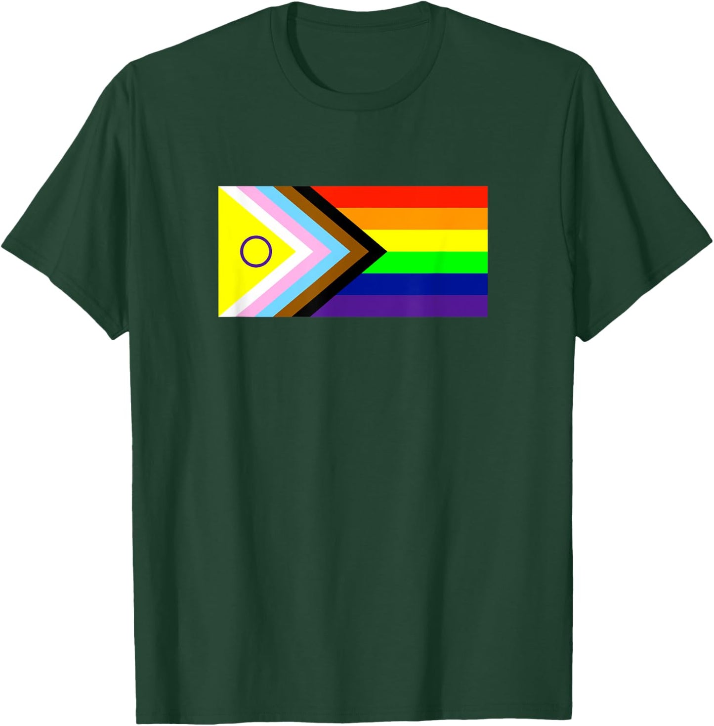 Progress Pride Flag Intersex Pride Flag T-Shirt - T-Shirt | Forest