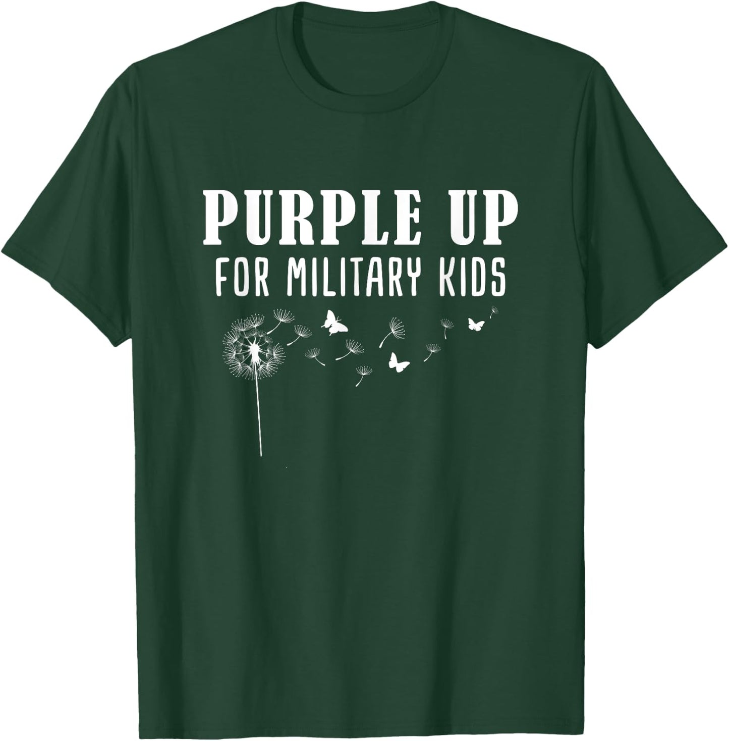 Dandelion Purple Up Military Child Awareness | Men & Women T-Shirt - T-Shirt | Forest