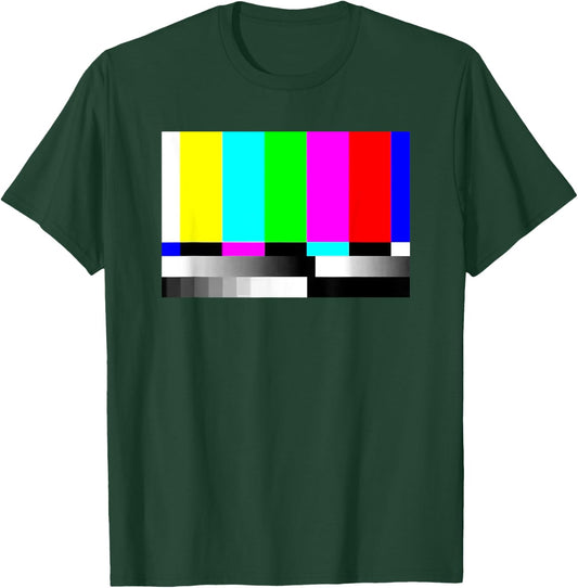 TV Static And Color Bar 80's Vintage T-Shirt - T-Shirt | Forest