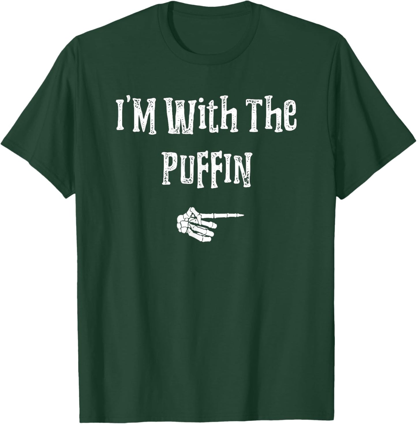 I'm With Puffin Bird Halloween Costume Funny Couple Matching T-Shirt - T-Shirt | Forest