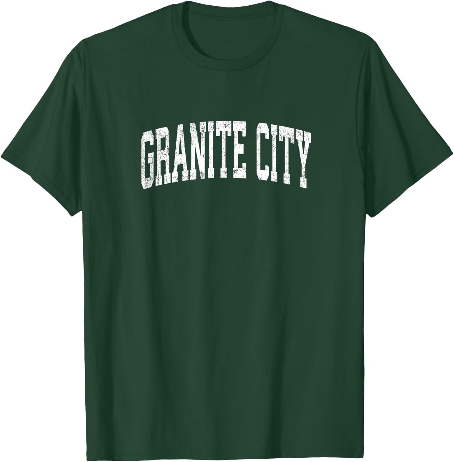 Granite City Illinois IL Vintage Athletic Sports Design T-Shirt - T-Shirt | Forest