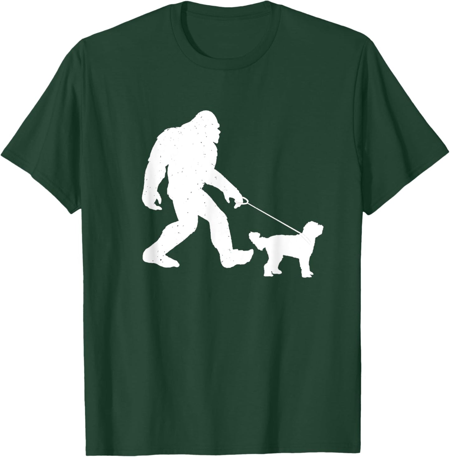 Bigfoot Walking Goldendoodle Dog The Dood Doodle Mom Funny T-Shirt - T-Shirt | Forest