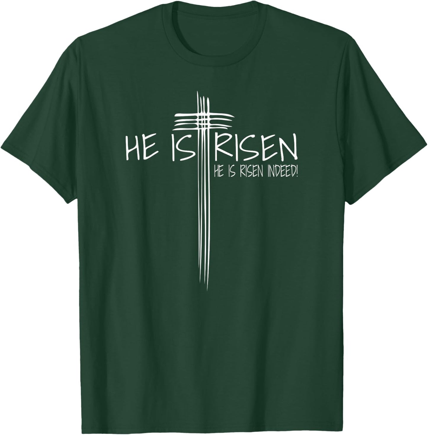He Is Risen T Shirt Jesus Easter Shirt Christian Faith Gift T-Shirt - T-Shirt | Forest