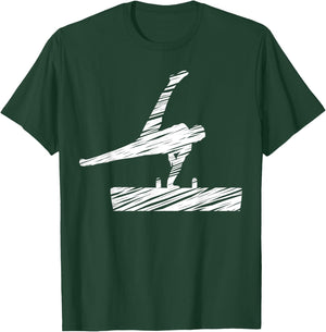 Motif gymnastics gymnast gymnastics fan vintage T-Shirt - T-Shirt | Forest