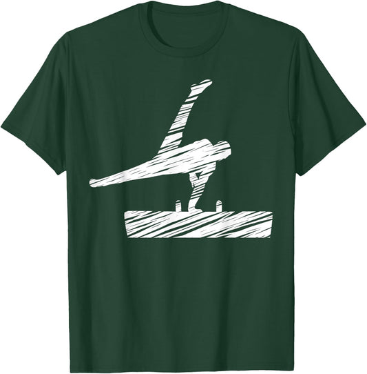Motif gymnastics gymnast gymnastics fan vintage T-Shirt - T-Shirt | Forest