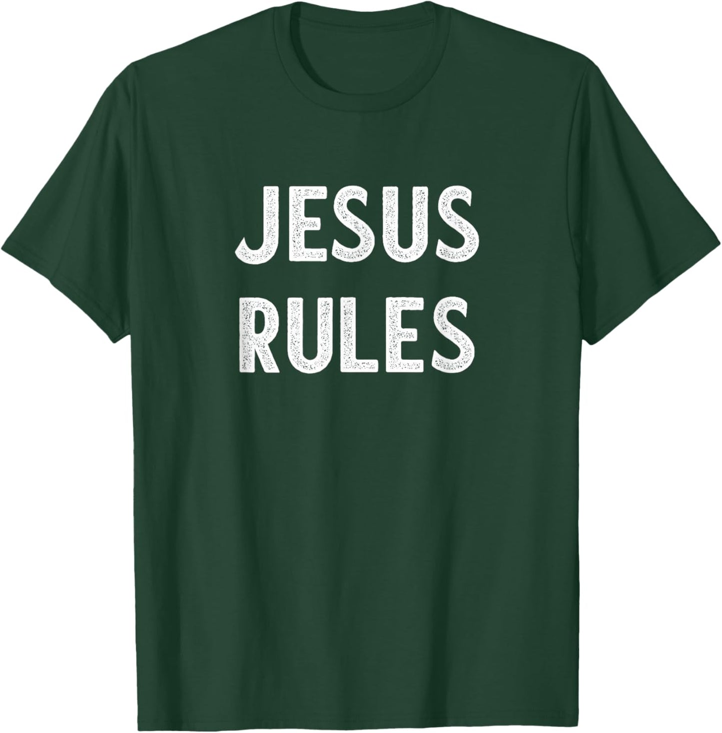 Jesus Rules - Vintage Style T-Shirt - T-Shirt | Forest